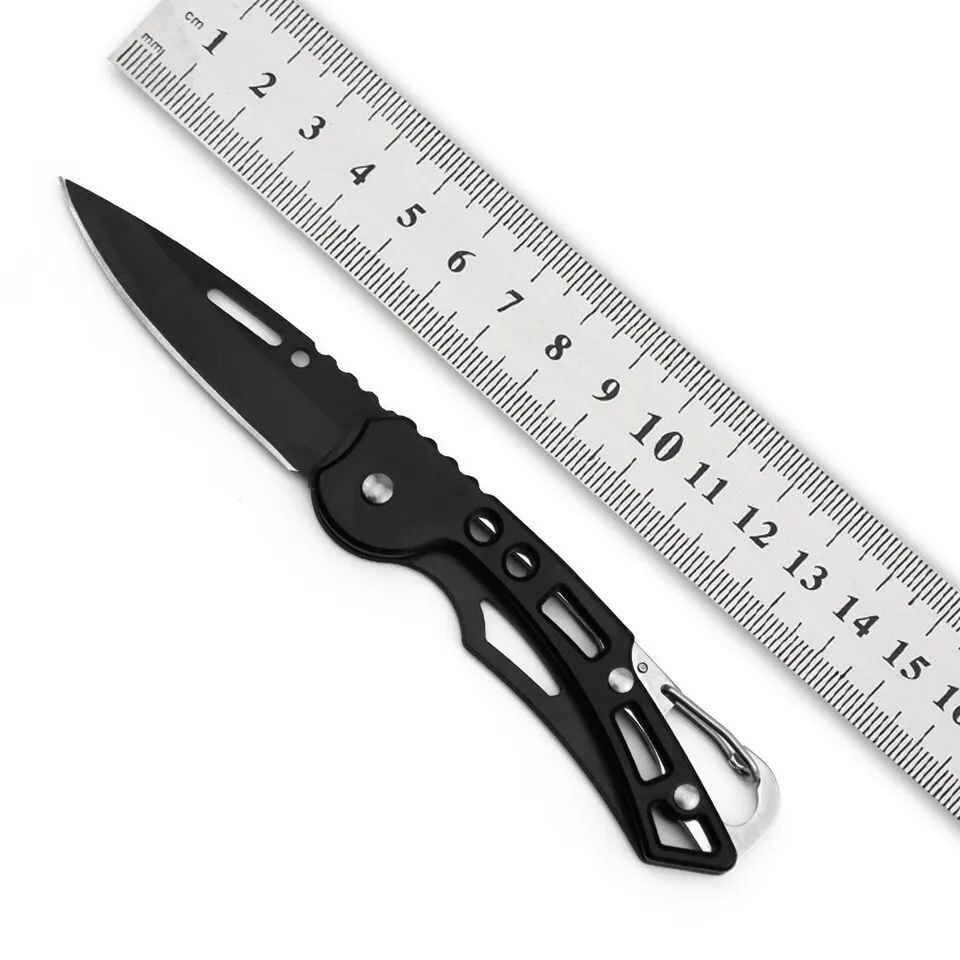 Black Folding Tactical Iron Pocket Knife