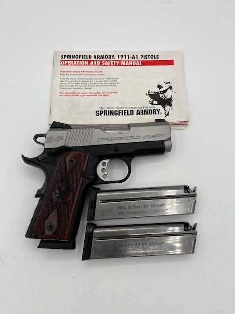 Springfield Armory EMP9 9MM New IWB Leather Pancake Holster